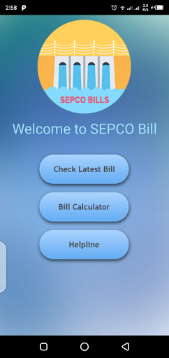 Android application SEPCO Bill screenshort