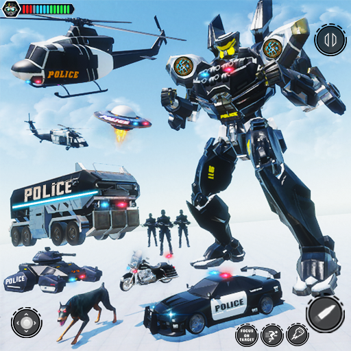 Police Robot Car Transforming 1.25 Icon