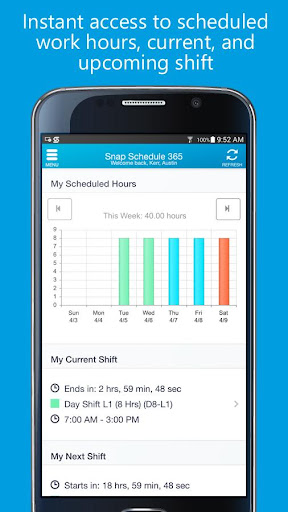 Android application Snap Schedule 365 Employee screenshort