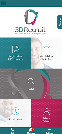 Android application 3D Recruit screenshort