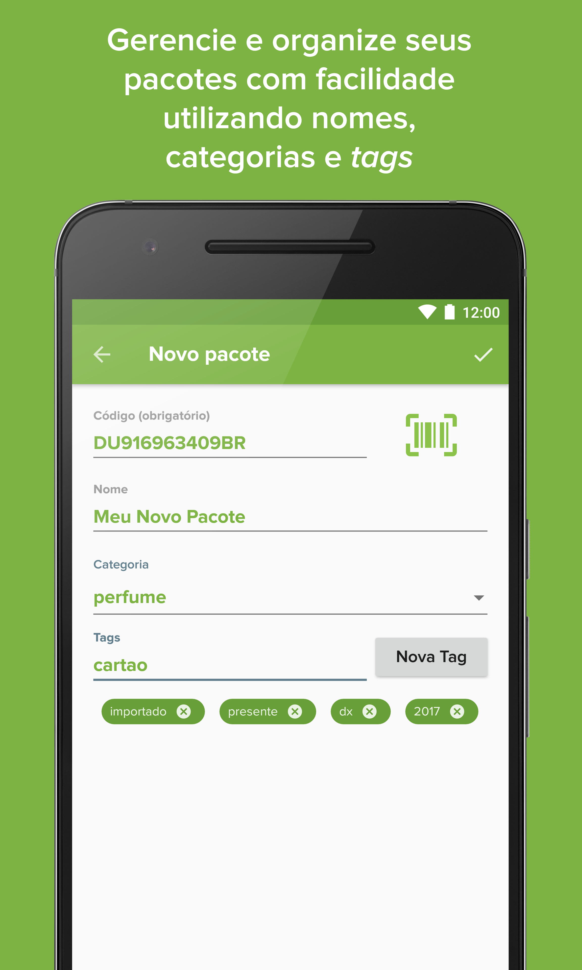 Android application Muambator: Rastreio de Pacotes screenshort
