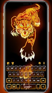 Neon Gold Tiger Keyboard Theme Apk app for Android 1