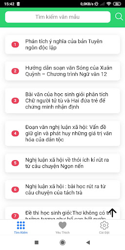 Android application 10000 Bài Văn Mẫu screenshort