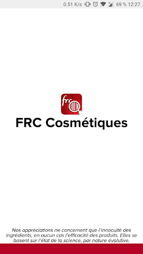 Android application FRC Cosmétiques screenshort