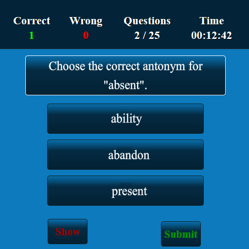 English Literature MCQ Screen 3