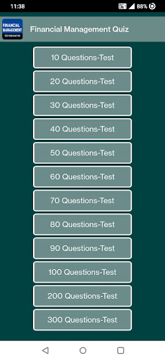 Android application Financial Management Questions screenshort