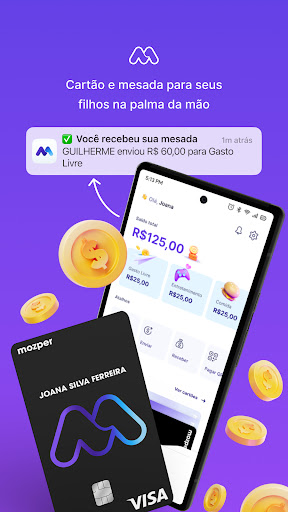 Android application Mozper: conta, cartão e pix screenshort