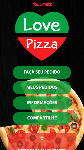 Android application Love Pizza screenshort