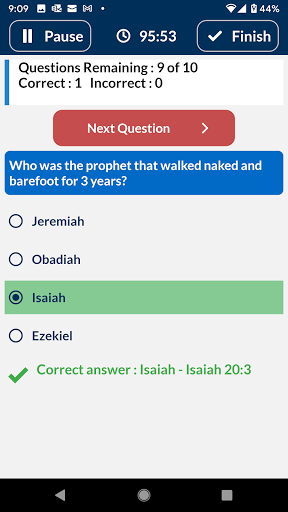 Bible Trivia Quiz, Bible Guide Screen 3