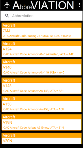 Aviation Abbreviations Screen 3