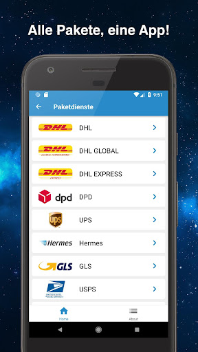 Android application Paket.net Paketverfolgung & Se screenshort