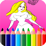 princess barbie coloring book icon