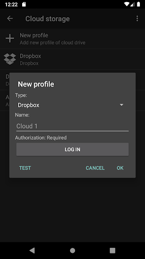 Screenshot of ZArchiver Cloud Plugin