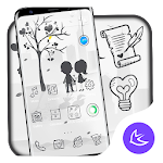 Cover Image of Tải xuống White & Black Love APUS Launch  APK