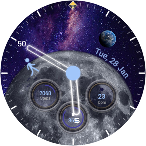 Walking on the moon icon