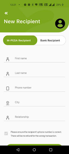 Sendbit Screen 3