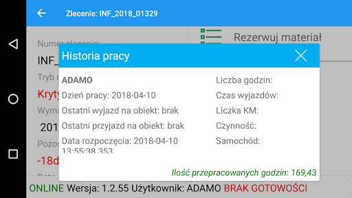 Android application EUROTRONIC MOBILE screenshort