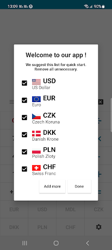 Android application Currency Converter screenshort