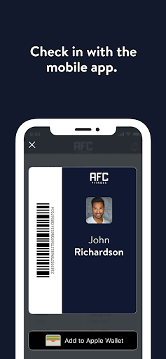 Screenshot of AFC Fitness Mobile
