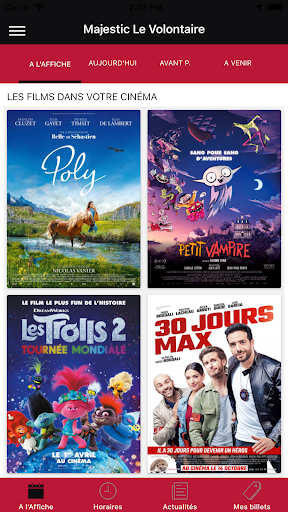 Android application Cinémas Majestic screenshort