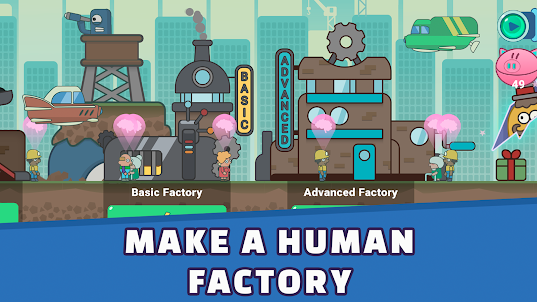 Idle Humans: Mining Game