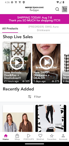 Android application Inspire.Teach.Chic Boutique screenshort