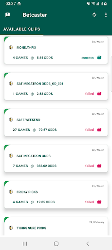 Betcaster (Sports Betting) Screen 3