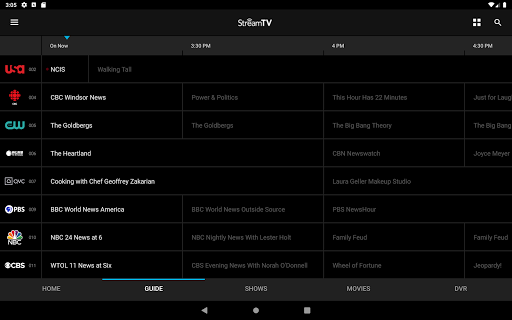 Screenshot of StreamTV by Buckeye Broadband