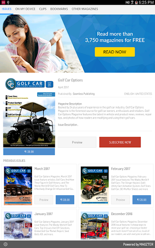 Android application Golf Car Options screenshort
