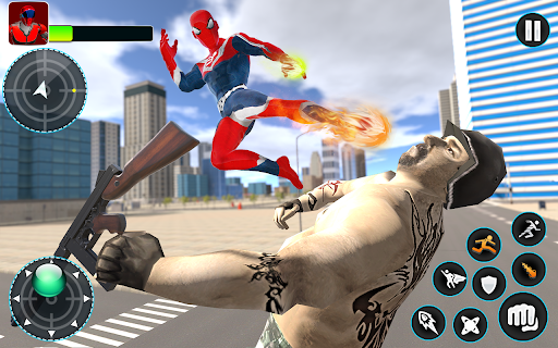 Flying Robot Hero - Crime City Rescue Robot Games apkpoly screenshots 13