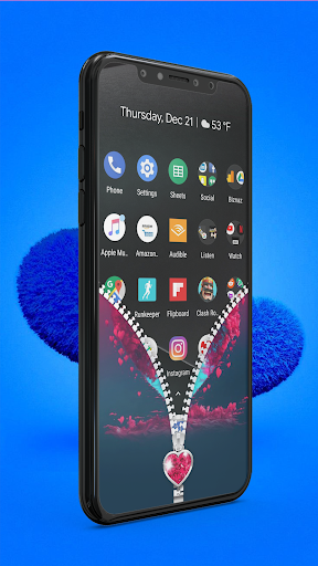 Heart Zipper Lock Screen Screen 2