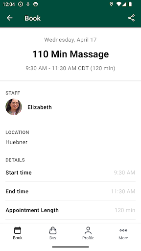 Oak Haven Massage Screen 3