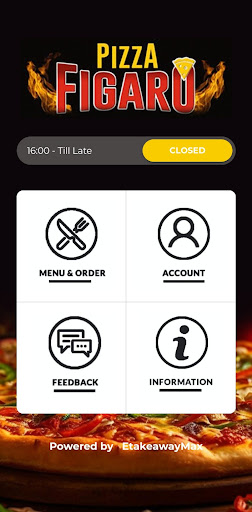 Android application pizza figaro screenshort