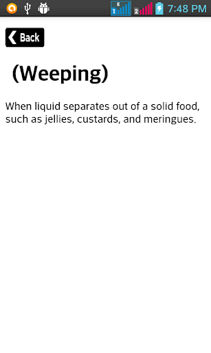 Cooking Dictionary Screen 3