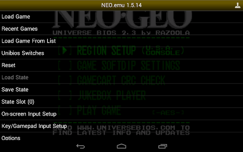 NEO.emu (Arcade Emulator) Capture d'écran