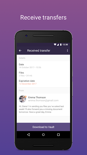 HushApp send messages and fil