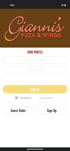 Screenshot of Gianni's Pizza & Wings