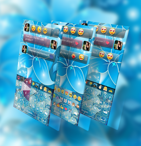 Blue Flower Keyboard theme