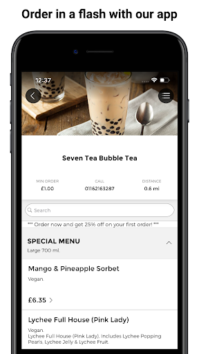 Android application Seven Tea Bubble Tea screenshort