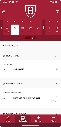 Screenshot of Harvard Crimson