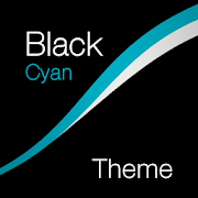 Black - Cyan Theme for Xperia  Icon