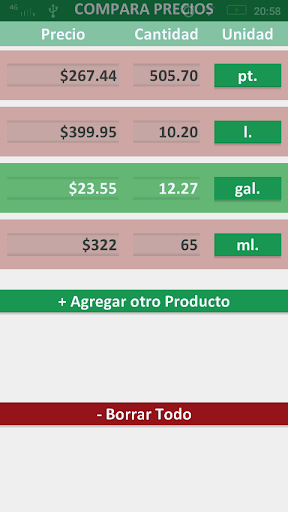 Compare Prices Screen 2