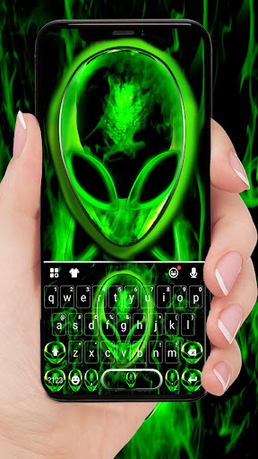 Android application Neon Strange Alien Keyboard Th screenshort
