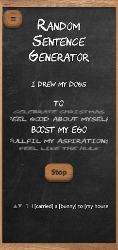 Random Sentence Generator Screen 3