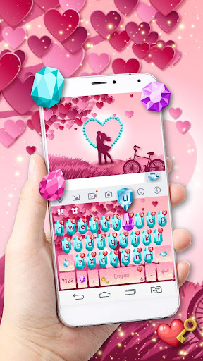 Android application Glitter Pink Love Theme screenshort