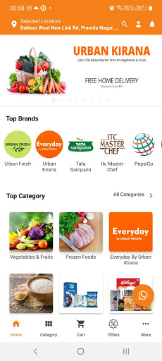 Android application Urban Kirana - Grocery Ka Naya screenshort
