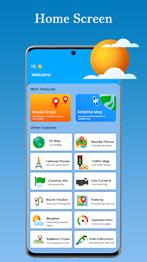 Android application GPS Live Navigation & Maps screenshort