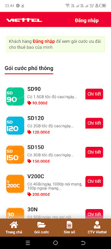 Android application MyVT: Đăng ký 4G/5G Viettel screenshort