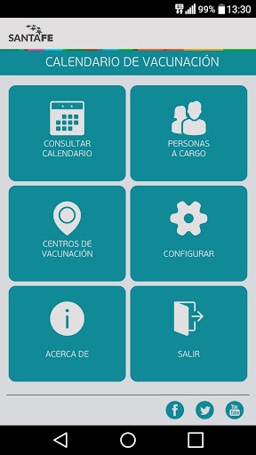 Android application Calendario de Vacunación screenshort
