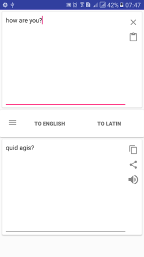 Latin English Translator Screen 3
